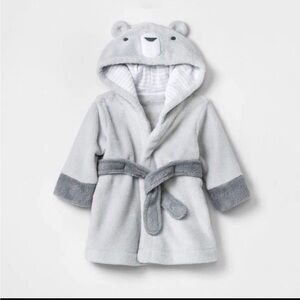 New Cloud Island Baby Bear Plush Bath Robe size  6-9 Months